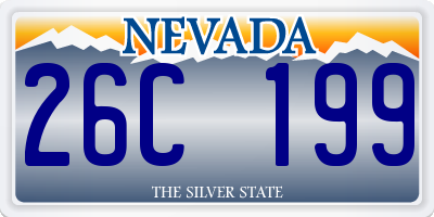 NV license plate 26C199