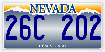 NV license plate 26C202
