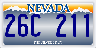 NV license plate 26C211