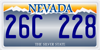 NV license plate 26C228