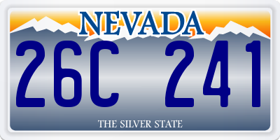 NV license plate 26C241