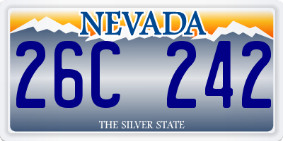 NV license plate 26C242