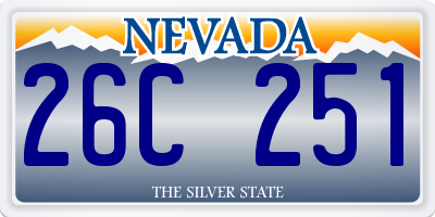 NV license plate 26C251