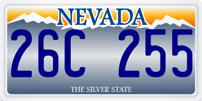 NV license plate 26C255