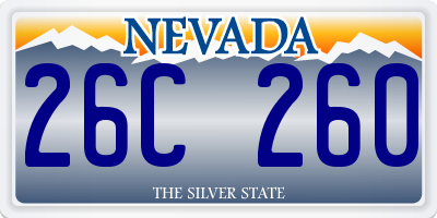 NV license plate 26C260