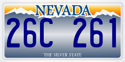 NV license plate 26C261