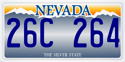 NV license plate 26C264