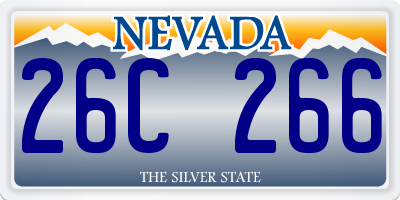 NV license plate 26C266