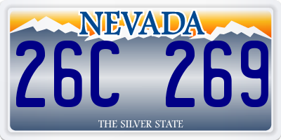 NV license plate 26C269