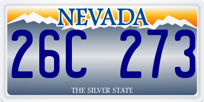 NV license plate 26C273