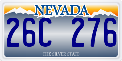 NV license plate 26C276