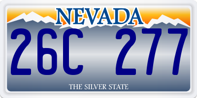 NV license plate 26C277