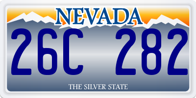 NV license plate 26C282