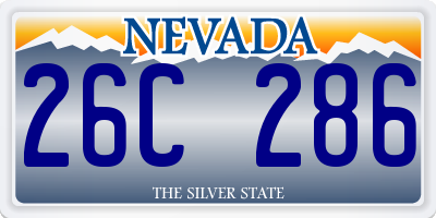 NV license plate 26C286