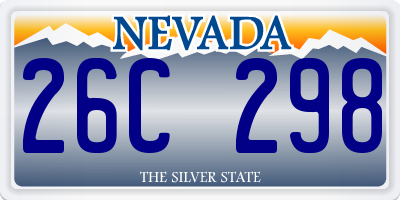 NV license plate 26C298