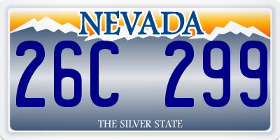 NV license plate 26C299