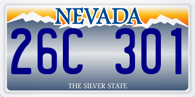 NV license plate 26C301