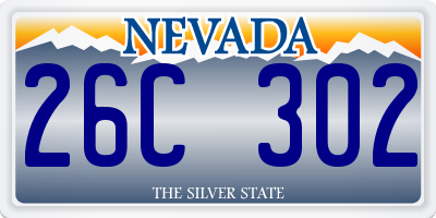 NV license plate 26C302