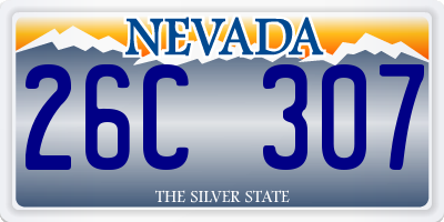 NV license plate 26C307