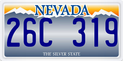 NV license plate 26C319