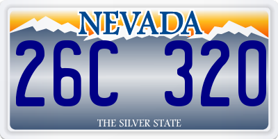 NV license plate 26C320