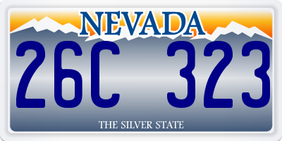 NV license plate 26C323