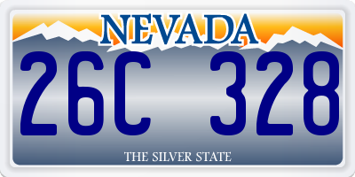 NV license plate 26C328