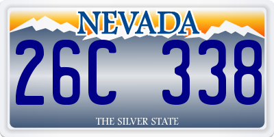 NV license plate 26C338