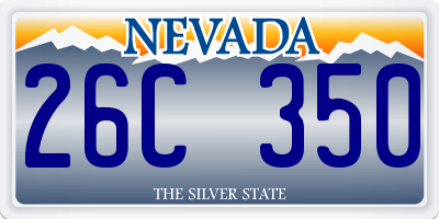 NV license plate 26C350