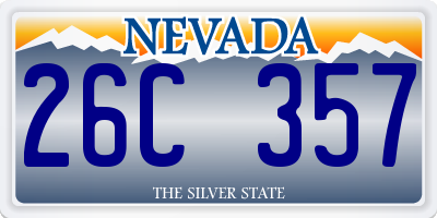 NV license plate 26C357