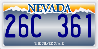NV license plate 26C361