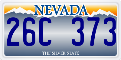 NV license plate 26C373