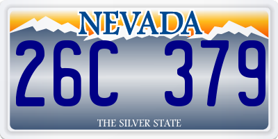 NV license plate 26C379