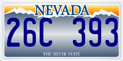 NV license plate 26C393