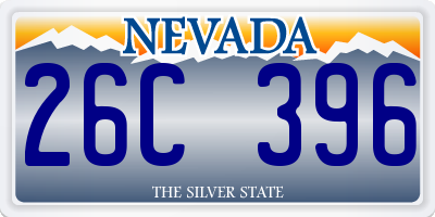 NV license plate 26C396