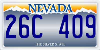 NV license plate 26C409