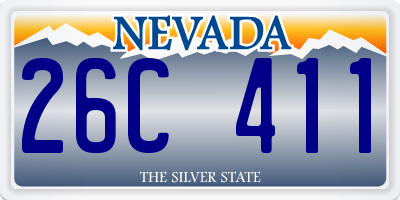 NV license plate 26C411