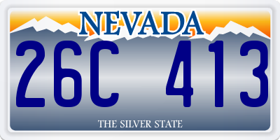 NV license plate 26C413