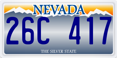 NV license plate 26C417