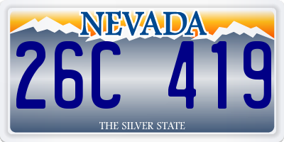 NV license plate 26C419