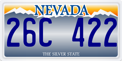 NV license plate 26C422