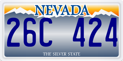 NV license plate 26C424