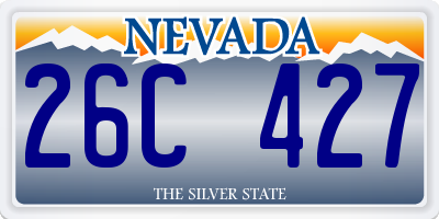 NV license plate 26C427