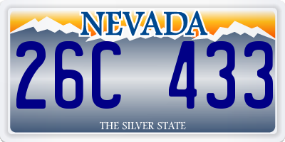 NV license plate 26C433