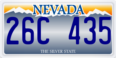 NV license plate 26C435