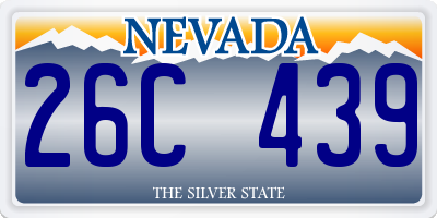 NV license plate 26C439