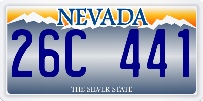 NV license plate 26C441