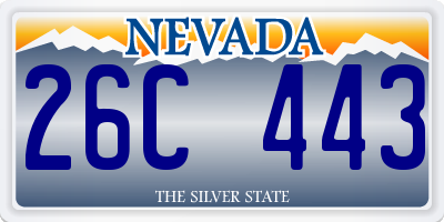 NV license plate 26C443