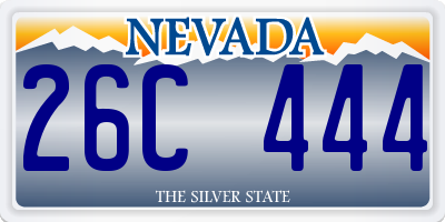 NV license plate 26C444