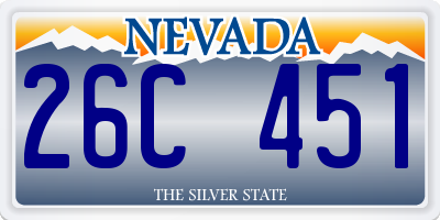 NV license plate 26C451